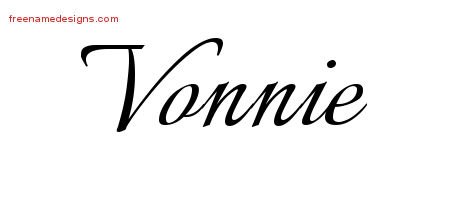 Vonnie Calligraphic Name Tattoo Designs