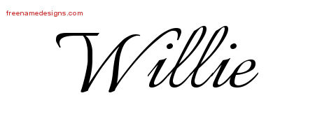 Willie Calligraphic Name Tattoo Designs