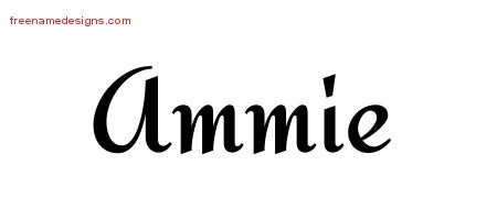 Ammie Calligraphic Stylish Name Tattoo Designs