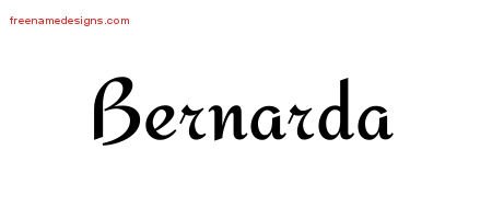 Bernarda Calligraphic Stylish Name Tattoo Designs