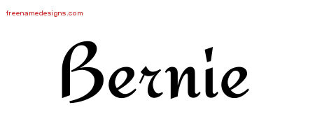 Bernie Calligraphic Stylish Name Tattoo Designs