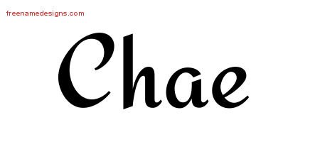 Chae Calligraphic Stylish Name Tattoo Designs