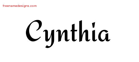Calligraphic Stylish Name Tattoo Designs Cynthia Download Free - Free ...