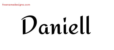 Daniell Calligraphic Stylish Name Tattoo Designs