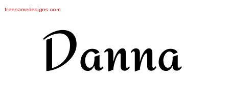 Danna Calligraphic Stylish Name Tattoo Designs