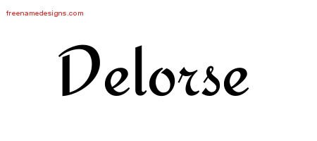 Delorse Calligraphic Stylish Name Tattoo Designs