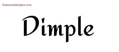 Dimple Calligraphic Stylish Name Tattoo Designs