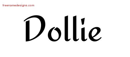 Dollie Calligraphic Stylish Name Tattoo Designs