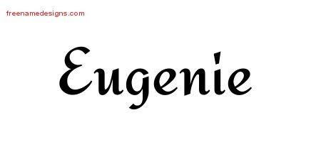 Eugenie Calligraphic Stylish Name Tattoo Designs