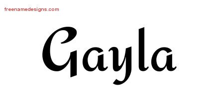 Gayla Calligraphic Stylish Name Tattoo Designs