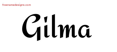 Gilma Calligraphic Stylish Name Tattoo Designs