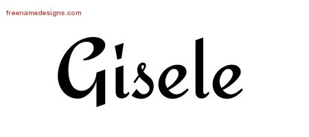 Gisele Calligraphic Stylish Name Tattoo Designs