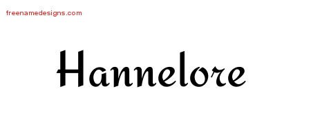 Hannelore Calligraphic Stylish Name Tattoo Designs