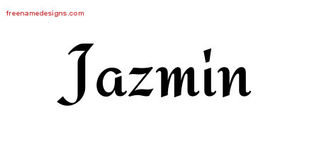 Calligraphic Stylish Name Tattoo Designs Jazmin Download Free - Free ...