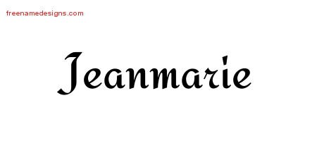 Jeanmarie Calligraphic Stylish Name Tattoo Designs