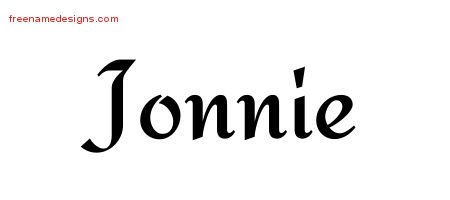 Jonnie Calligraphic Stylish Name Tattoo Designs