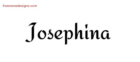 Josephina Calligraphic Stylish Name Tattoo Designs