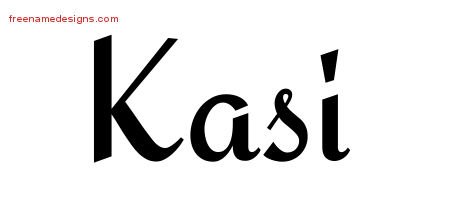 Kasi Calligraphic Stylish Name Tattoo Designs