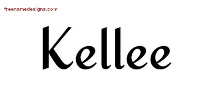 Kellee Calligraphic Stylish Name Tattoo Designs