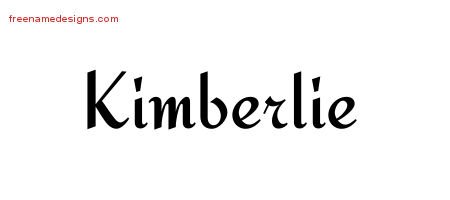 Kimberlie Calligraphic Stylish Name Tattoo Designs