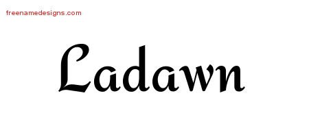 Ladawn Calligraphic Stylish Name Tattoo Designs