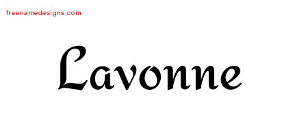 Lavonne Calligraphic Stylish Name Tattoo Designs