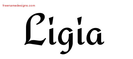 Calligraphic Stylish Name Tattoo Designs Ligia Download Free - Free ...