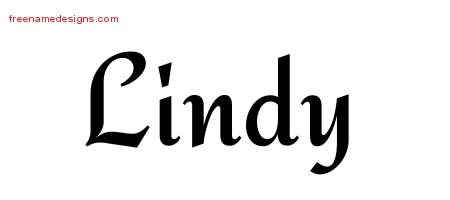 Lindy Calligraphic Stylish Name Tattoo Designs
