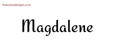 Magdalene Calligraphic Stylish Name Tattoo Designs