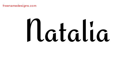 Calligraphic Stylish Name Tattoo Designs Natalia Download Free - Free ...