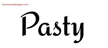 Pasty Calligraphic Stylish Name Tattoo Designs