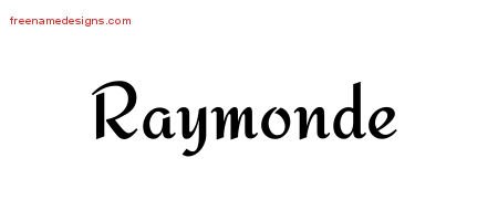 Raymonde Calligraphic Stylish Name Tattoo Designs