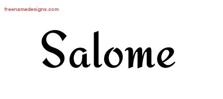 Salome Calligraphic Stylish Name Tattoo Designs