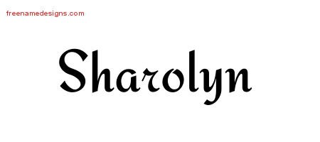 Sharolyn Calligraphic Stylish Name Tattoo Designs