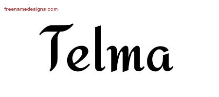 Telma Calligraphic Stylish Name Tattoo Designs