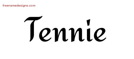 Tennie Calligraphic Stylish Name Tattoo Designs