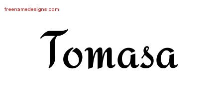 Tomasa Calligraphic Stylish Name Tattoo Designs