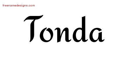 Tonda Calligraphic Stylish Name Tattoo Designs