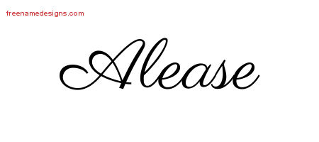 Alease Classic Name Tattoo Designs