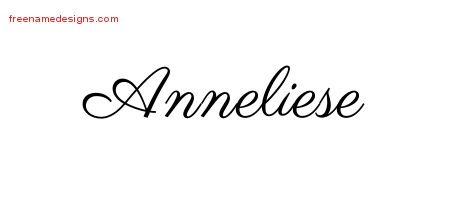 Anneliese Classic Name Tattoo Designs