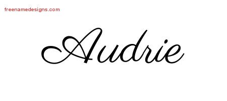 Audrie Classic Name Tattoo Designs