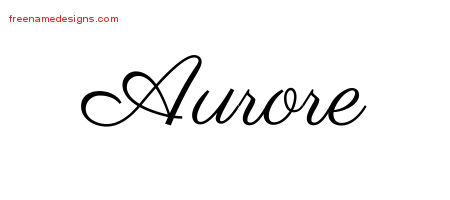 Aurore Classic Name Tattoo Designs