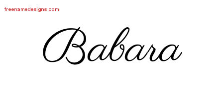 Babara Classic Name Tattoo Designs