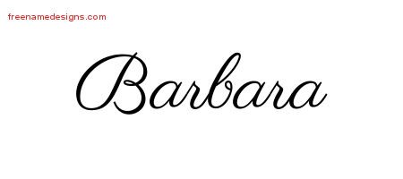 Barbara Classic Name Tattoo Designs
