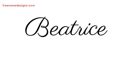 Classic Name Tattoo Designs Beatrice Graphic Download - Free Name Designs