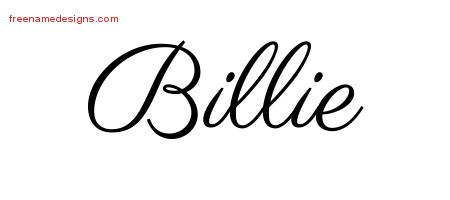 Billie Classic Name Tattoo Designs
