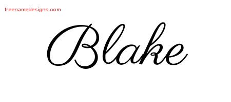 Blake Classic Name Tattoo Designs