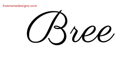 Bree Classic Name Tattoo Designs