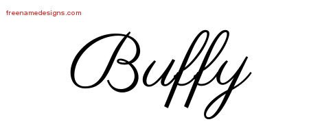 Buffy Classic Name Tattoo Designs