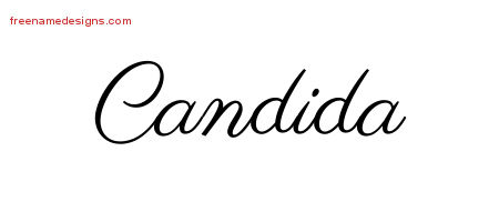 Candida Classic Name Tattoo Designs